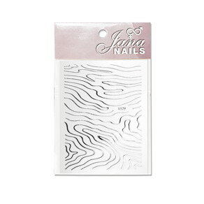 NAIL STICKERS -LINES SILVER