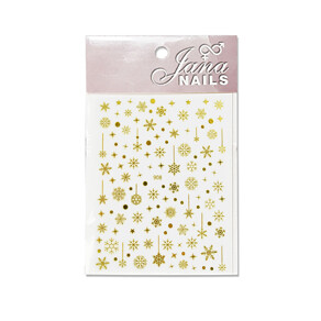 NAIL STICKERS STARS &amp; SNOWFLAKES - GOLD