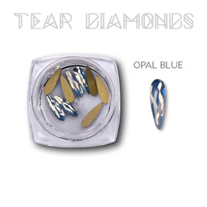 Tear Diamonds Opal Blue 10 Stk