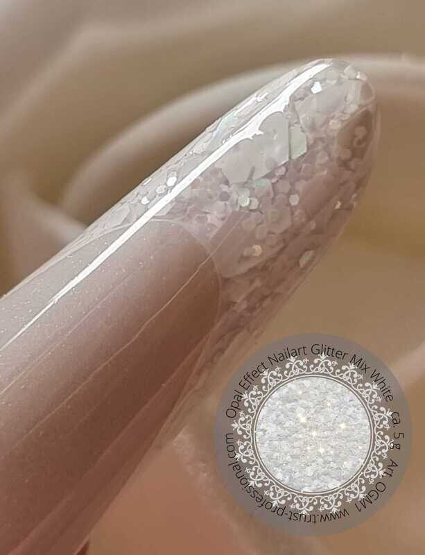Opal Effect Glitter Mix White
