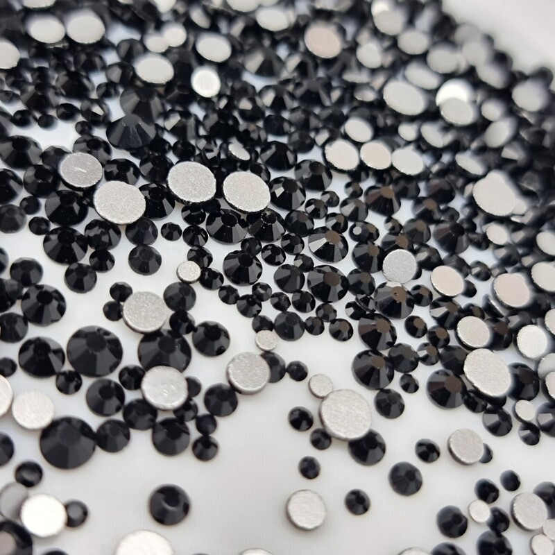 Steinchen Mix 6 versch.Gr BLACK