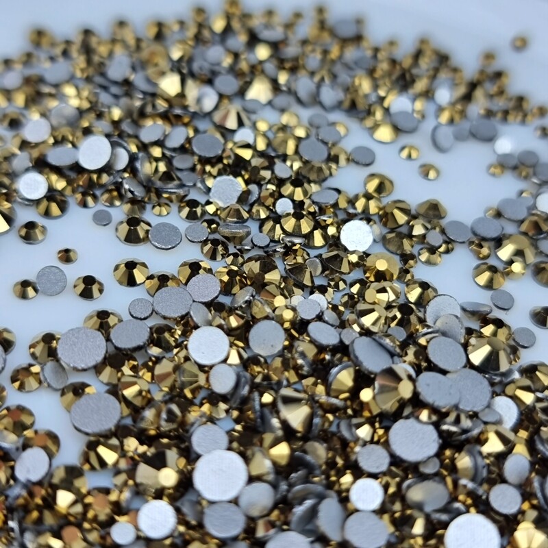 Steinchen Mix 6 versch.Gr DARK GOLD