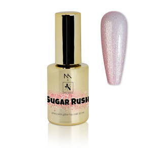 Sugar rush pinky shimmer top coat - 10ml