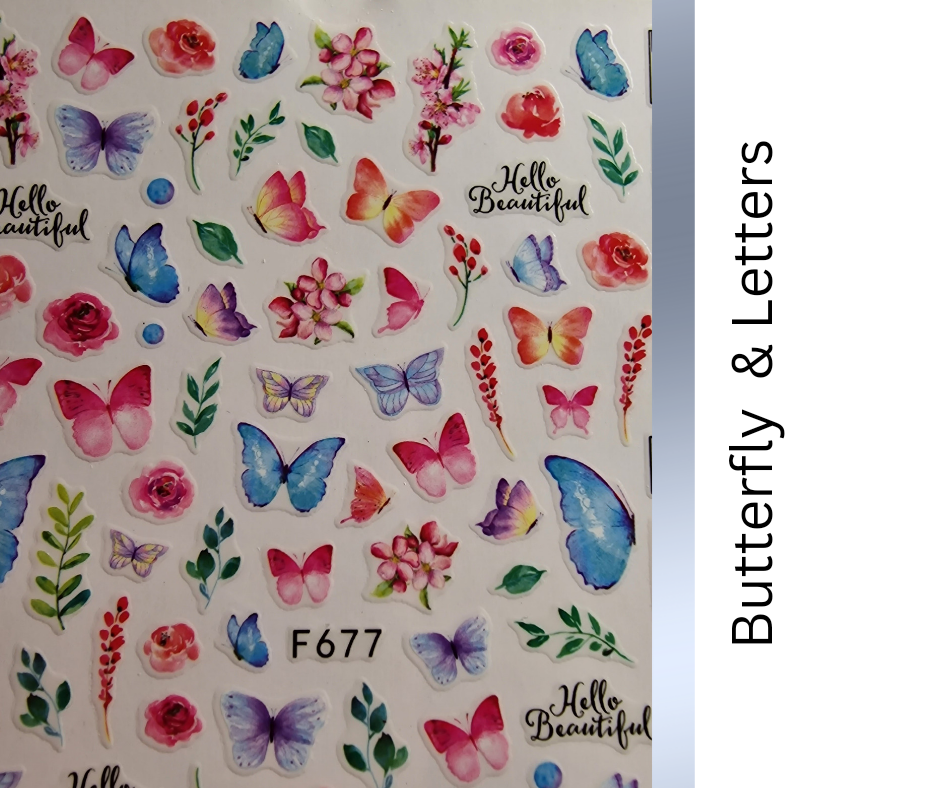  Butterfly & Letters 
