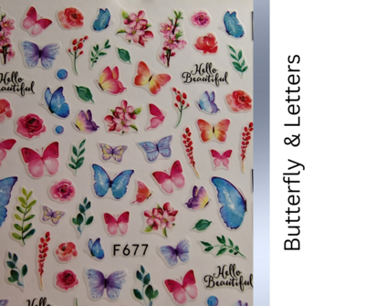  Butterfly & Letters 