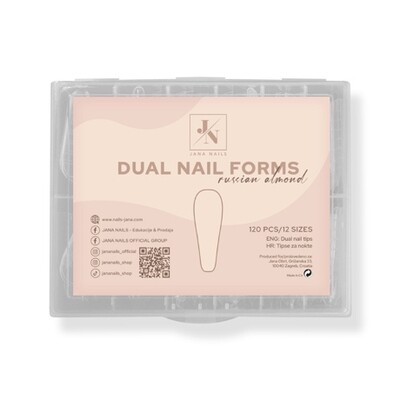Dual Nail Tips - Russian Almond long 120 pcs