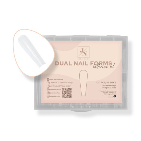 Dual Nail Tips - Ballerina  XL 120 pcs