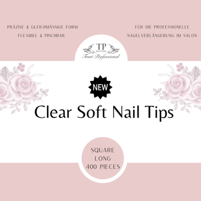 Clear Soft Gel Tips Square