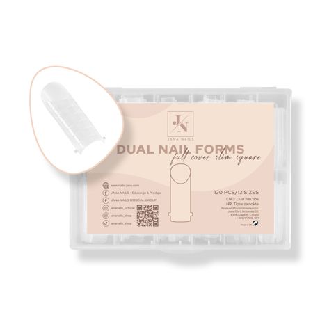 Dual nail form - Full Cover Slim Square 120 pcs