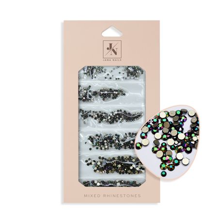 Big mix rhinestones Dark rainbow / bag