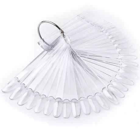 Almond Oval Tip Display Clear 50 Stk mit Ring
