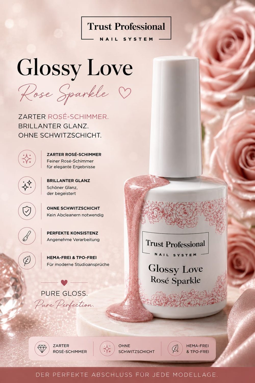 Top Coat Rosè Sparkle 15ml