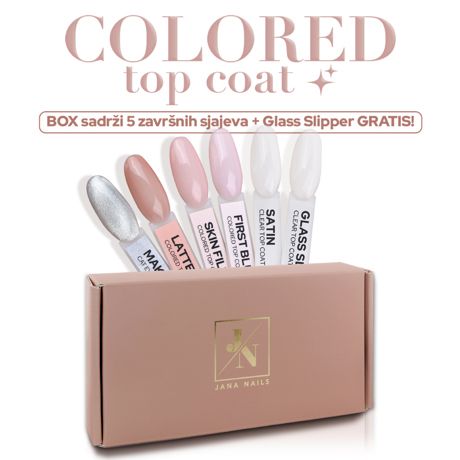Colored Top Coat Box - 5 pcs + 1 Top Coat GRATIS