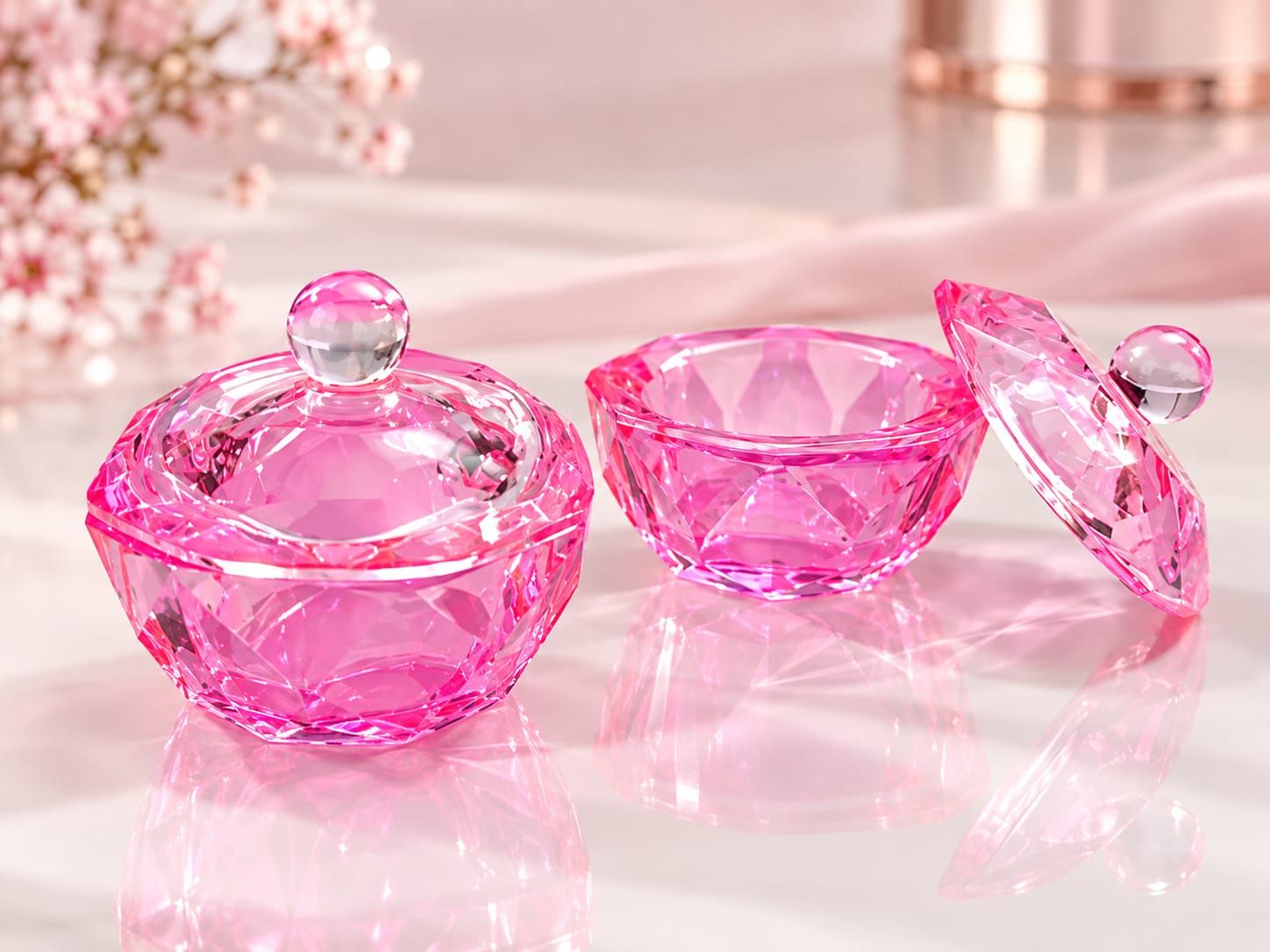Diamant Dappen Dish klein Rosa