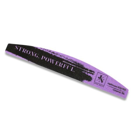 Strong &amp; Powerful Halfmoon Ceramic Nail File 100/150 grit