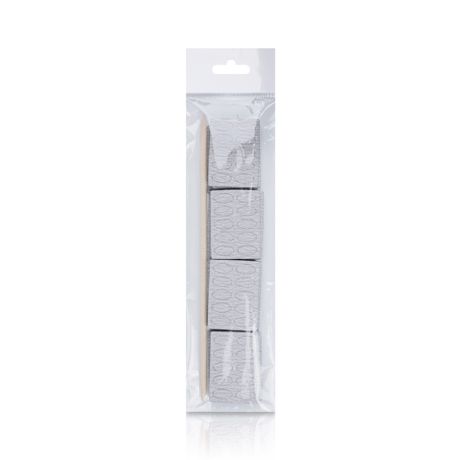 Mini Cuticle Sanding Pusher Sticker &amp; Wooden Stick Set - 180 grit - 200 pcs