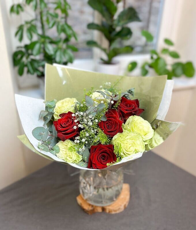 Bouquet de roses multicolores