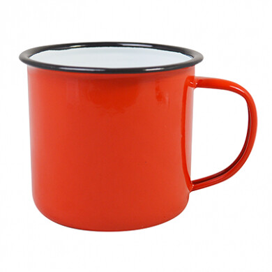 Sundabests Red Rimmed enamel cup 6pcs Set (1475)