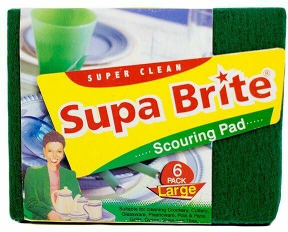 Supa Brite Scouring pad 6 Pack Large