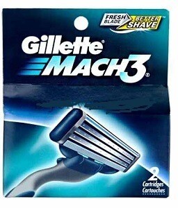 Gillette Mach 3 Cartridge 2 Pieces