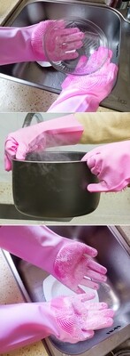 Heat Resistant Custom Waterproof Silicone Dishwashing Kitchen Gloves