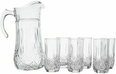 Luminarc 7 piece water set- Brighton Glasses