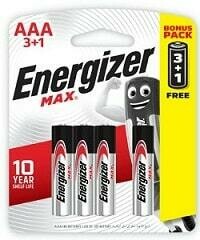 AAA Energiser 3+1 Battery