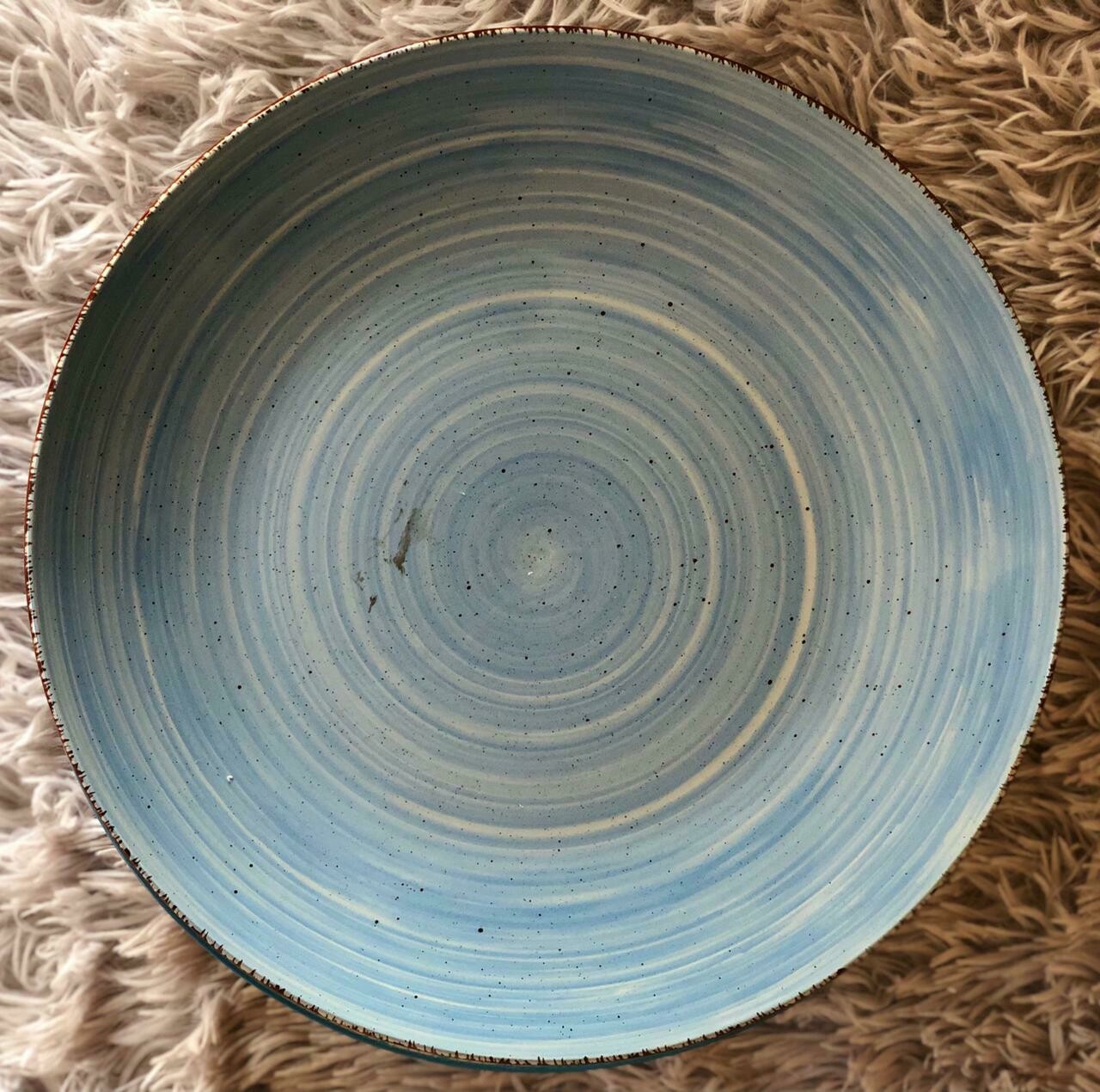 set of 4 spiral Coloured Ceramic 10"5 Dinner Plate(lifestyle)