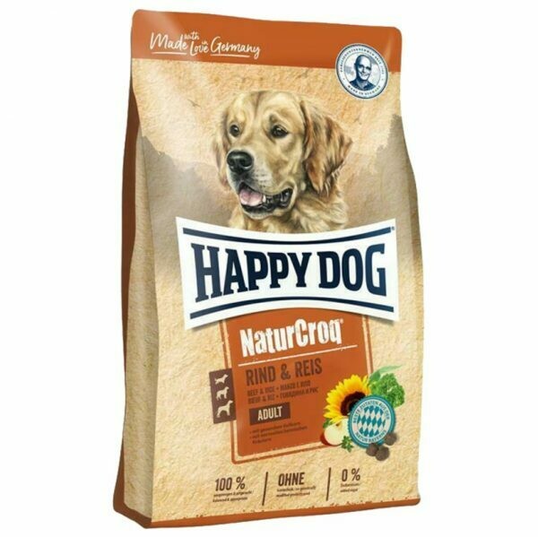 HAPPY DOG BEEF & RICE 4kg or 15kg . Dog food