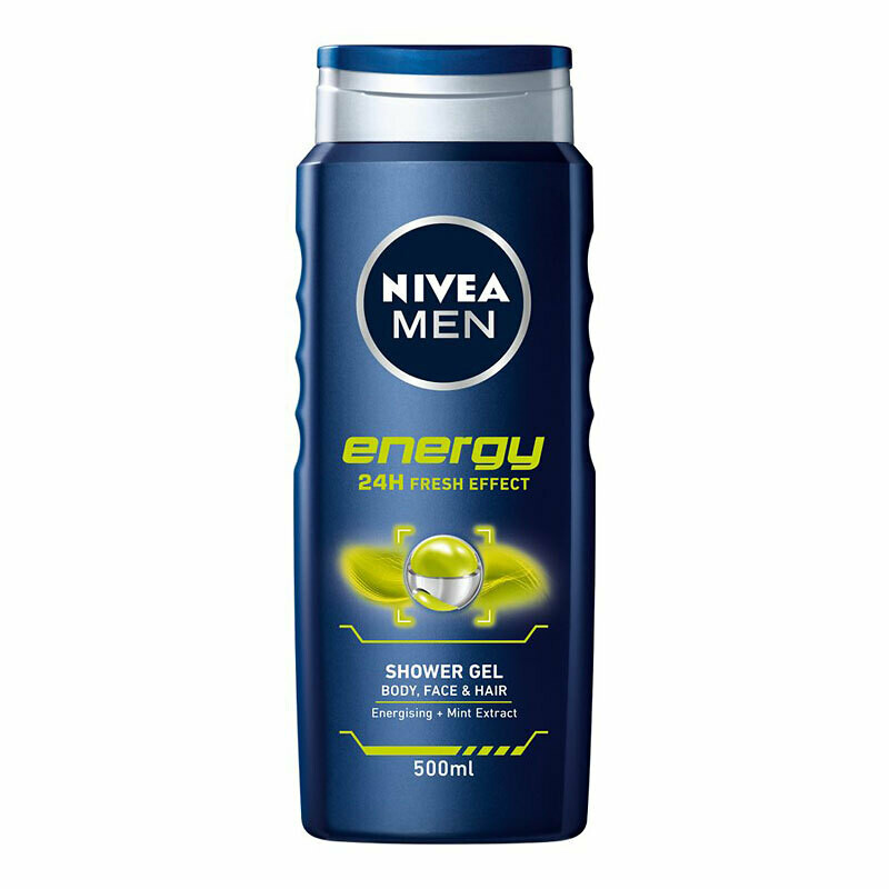 Nivea Men Energy Shower Gel - Body Face &amp; Hair - 500ml