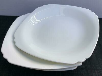 Porcelain 3 piece set ,Serving Platter White Serving Tray A3512&quot;x12&quot;