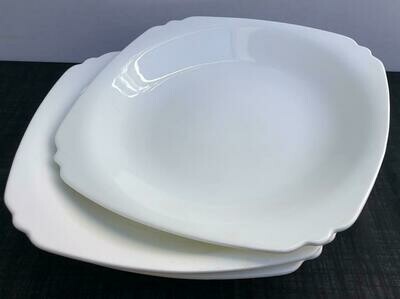 Porcelain 3 piece set ,Serving Platter White Serving Tray A3512"x12"