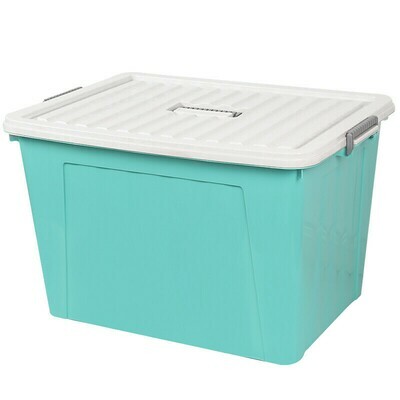 Colored Plastic Storage with Lid, Latching/handle -50L, with wheels #8804/808/806 TURQUISE Colored Plastic Storage with Lid, Latching/handle -50L, with wheels #8804/808/806 TURQUISE
