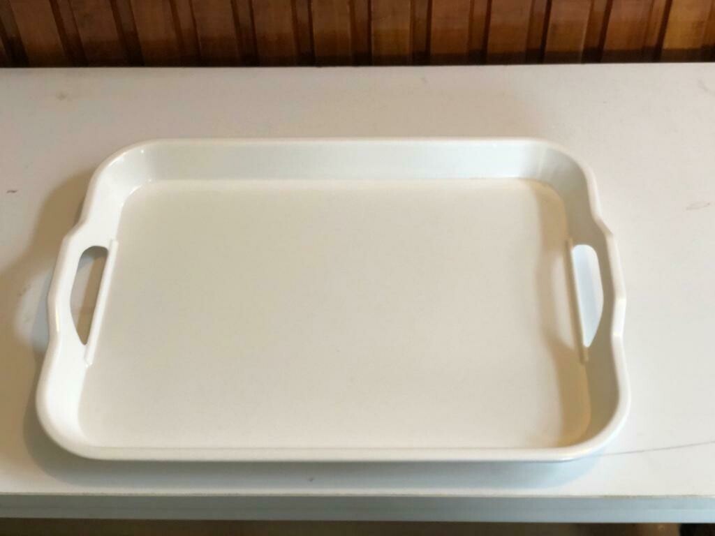 Melamine white Food Serving trays 38cm by 28cm
