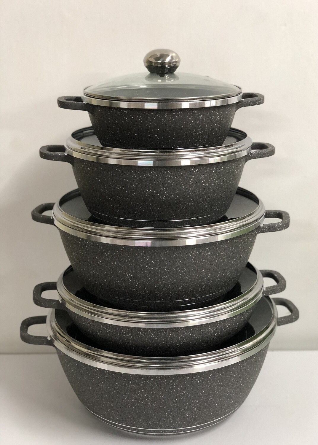 Bosch 10pc Cooking Set, Granite heavy duty cooking pots set