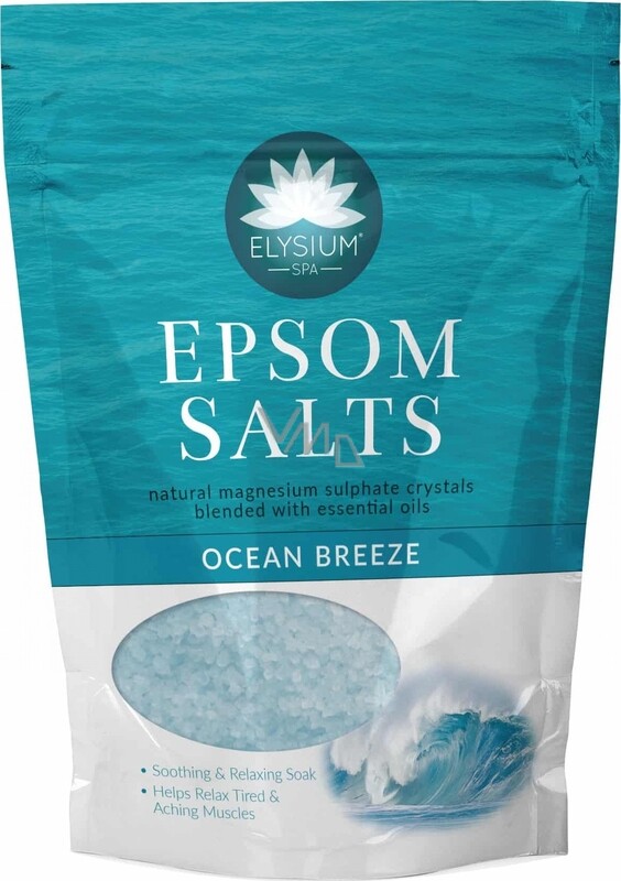 Elysium 450gm Spa Epsom Salts - Ocean Breeze Epsom Bath Salts - Natural Magnesium Sulphate for Muscle Relaxation