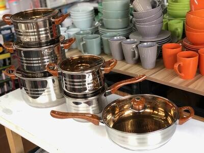 Signature 12pc stainless steel cookware set (Pd024342)