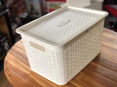 DL White Ratten Basket Assorted  20.2*27.7*24.2CM #DL3120