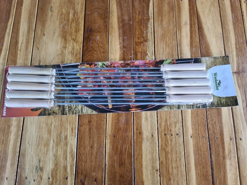 Weekender Steel Flat Skewers Set - Pack of 10 (Model SKW02FL)