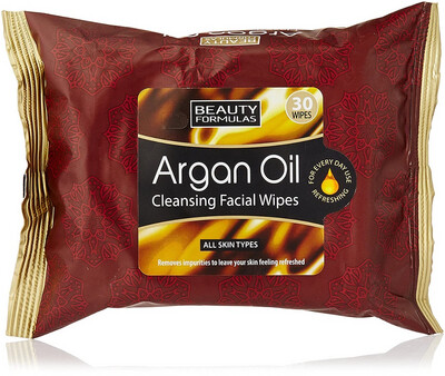 Beauty Formulas Argan Oil Cleansing Facial Wipes (30 wipes)