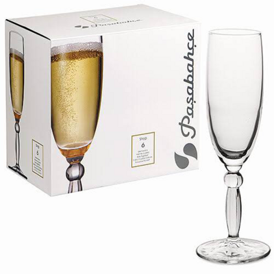 Pasabahce Champagne Flute Glass Set Of 6 #44634
