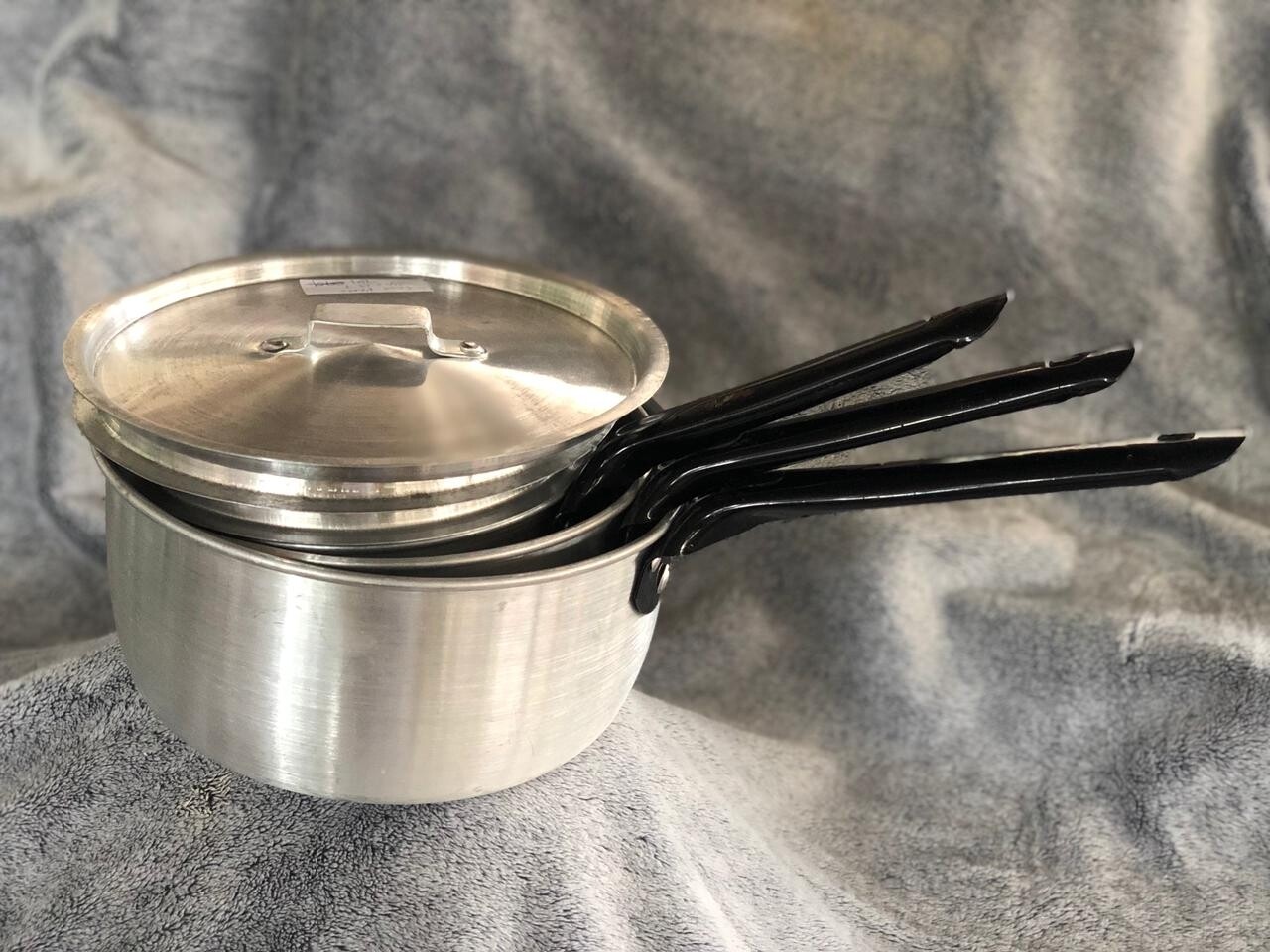 CHUI aluminium sauce pan 3pcs set 22cm 24cm 26cm with lids