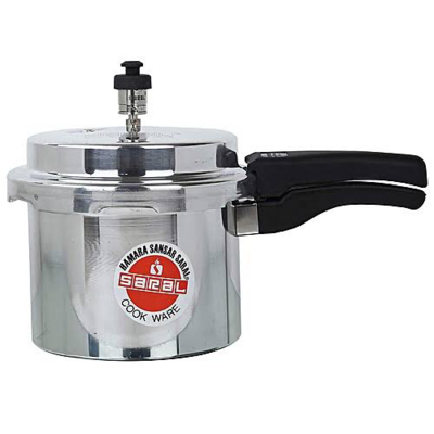 Saral Aluminum Pressure Cooker 10L - Effortless Cooking for Large Meals