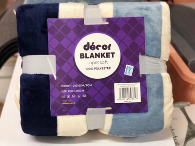 Decor Soft Blanket Fleece/Throw 200x230cm 270GSM DC0125