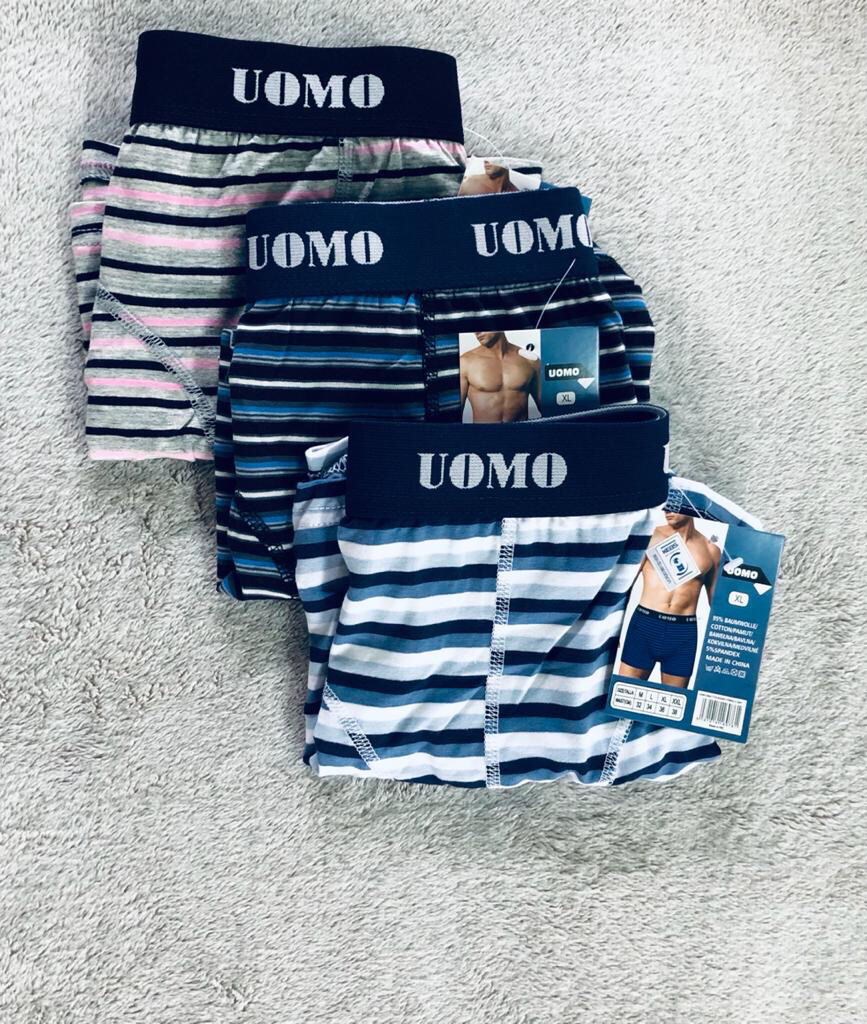 Uomo Underwear Men’s Boxers - 3-Piece Pack, Size XL
