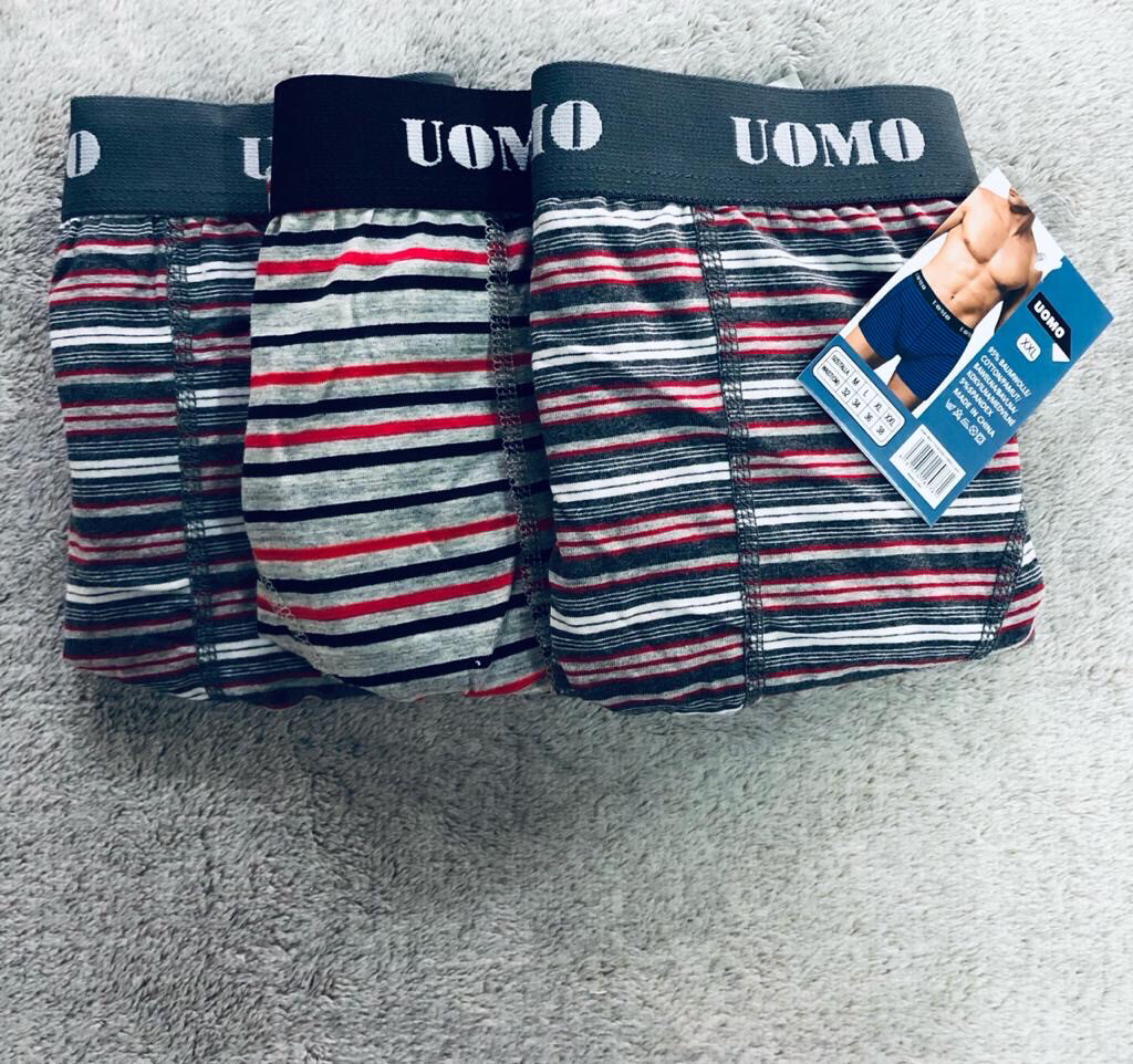 Uomo Underwear Men’s Boxers - 3-Piece Pack, XXL
