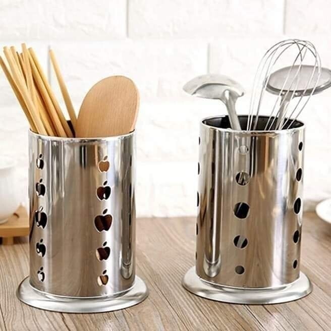 Stainless steel cutlery holder