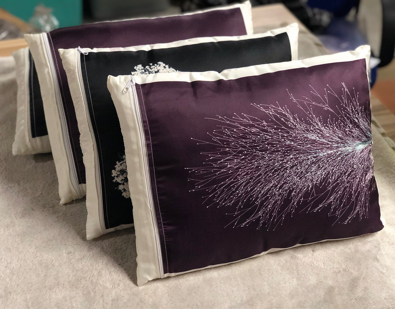 Ess Cushion Purple 30cm x 40cm #208\208A 2pc Set throw pillows purple