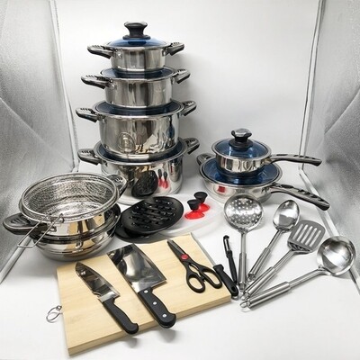 MARWA 30 Pcs Stainless Steel Cookware Set - Elevate Your Culinary Experience!