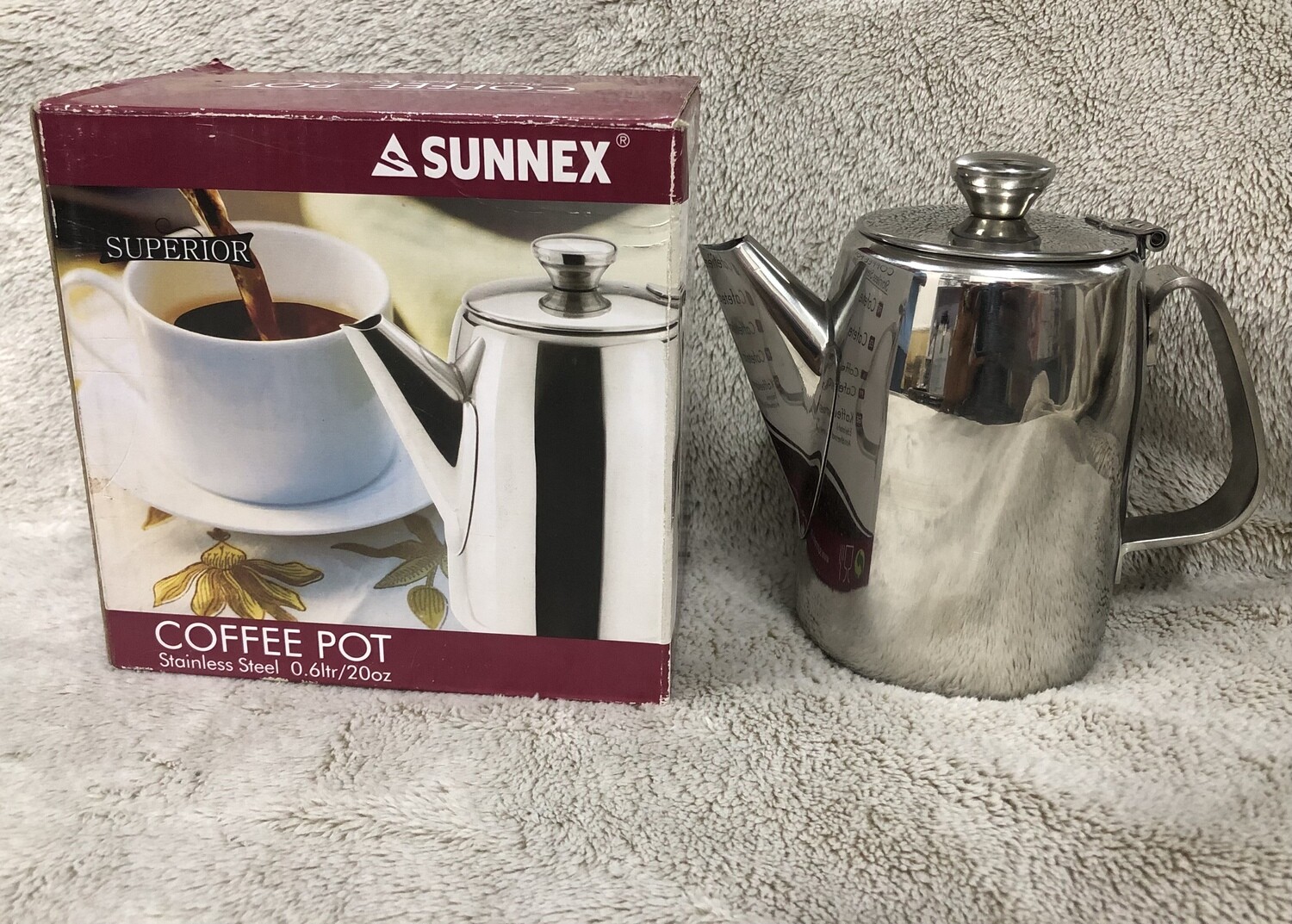 Sunnex Stainless Steel Coffee Pot 0.6L/20Ofl M11032